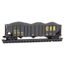 CSX 100 Ton 3-Bay Coal Hopper w/Coal Load Micro-Trains MTL#108 00 621 N SCALE