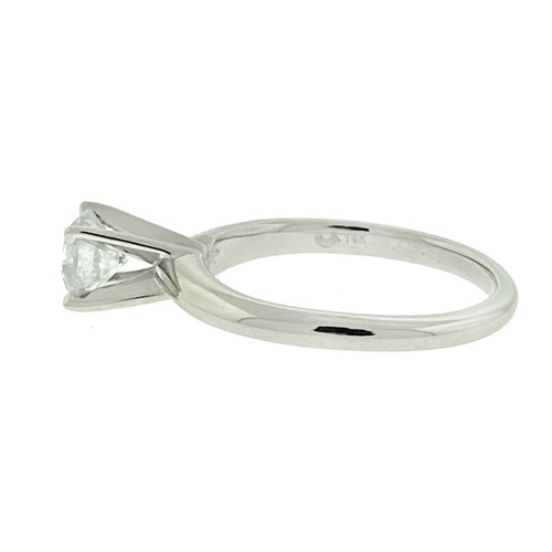 14k White Gold Approx .40 Ctw Diamond Solitaire Engagement Ring - Picture 2 of 4