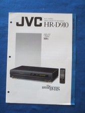 JVC HR-D910 Hi Fi Video Brochure Factory Original Catalog The Real Thing