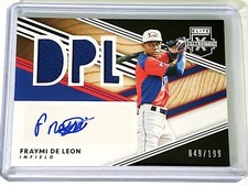 Fraymi De Leon 2020 Panini EEE DPL Material Signatures Black 049/199 #DMS-FDL