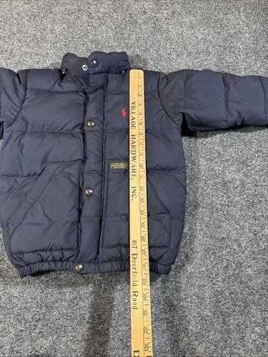 Polo Ralph Lauren Boys Size 4/4T Quilted Puffer Down Jacket Zipper Pockets Navy - Picture 8 of 8