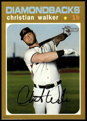 Christian Walker 2020 Topps Heritage 5x7 Gold #488 8/10 Diamondbacks
