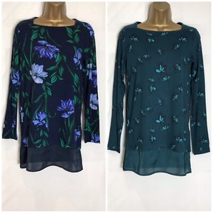 M-amp-S-Floral-Stretch-Jersey-Layered-Look-Tunic-Top-2-Colours-Size-8-24-ms-287h