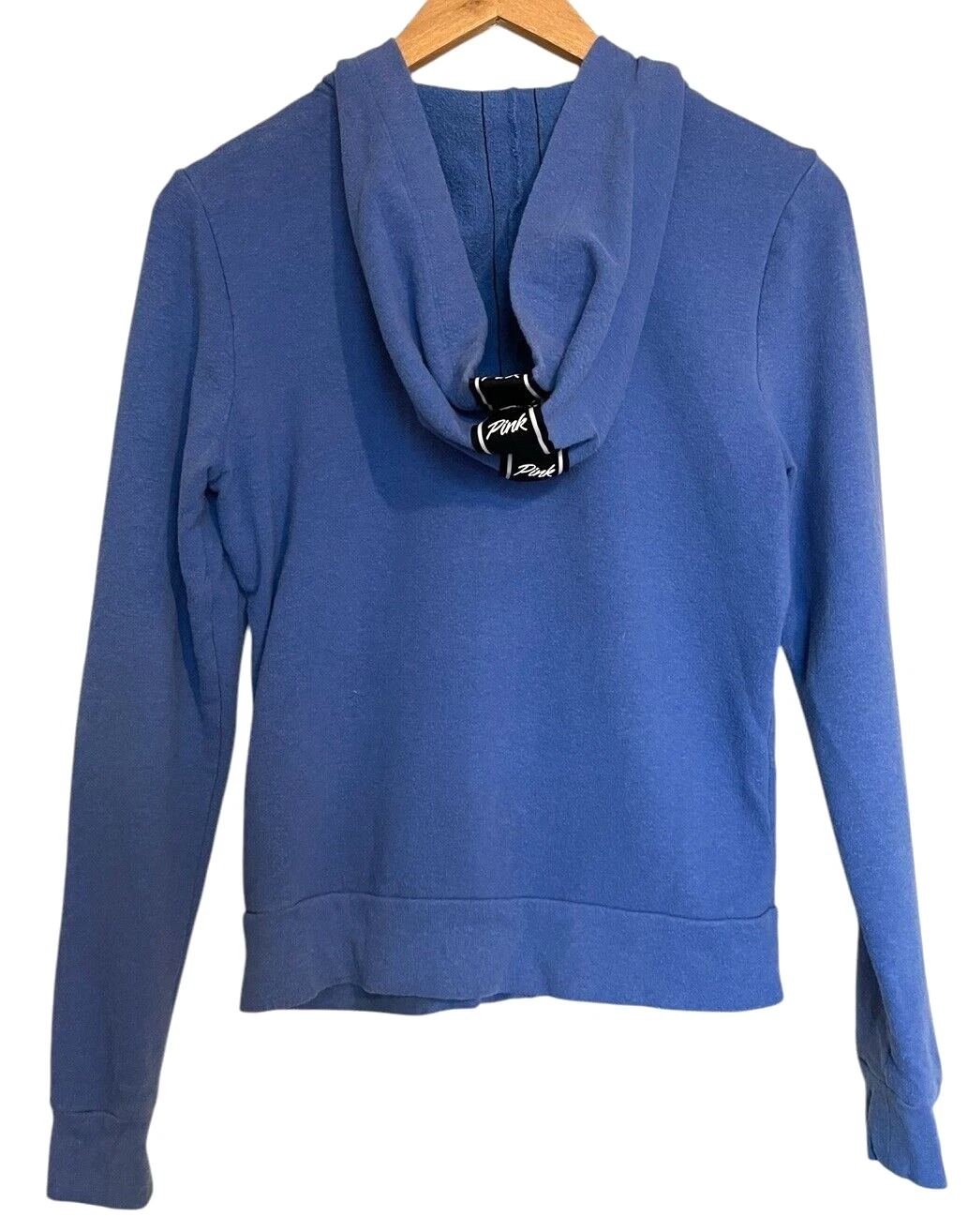 UNDERCOVER Felpa con cappuccio zip intera Y2K Victoria’s Secret ROSA logo spellout donna blu XS