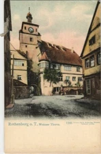 Old postcard postcard Rothenburg-Weisser Turm GERMANY (1075701)