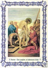 .SANTINO HOLY CARD VIA CRUCIS STAZIONE 10
