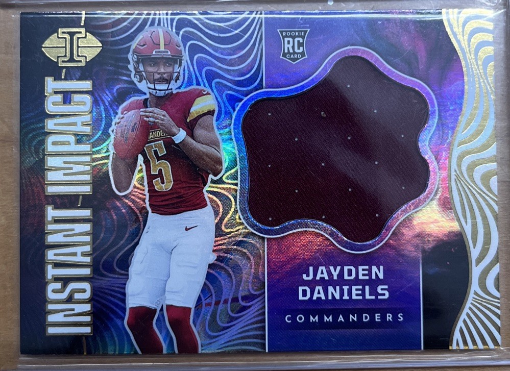 Jayden Daniels Panini Illusions Instant Impact Relics #IIJDS Red