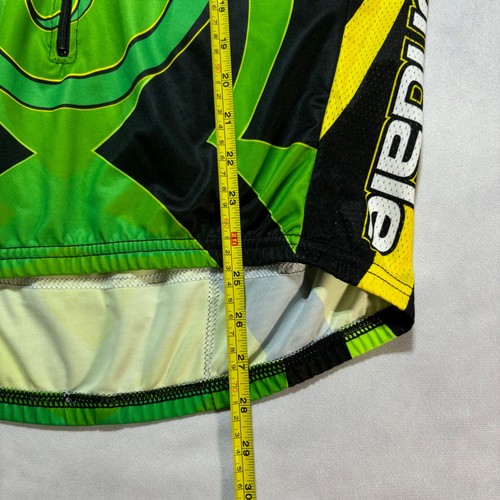 Maglia ciclismo vintage Cannondale SoBe uomo L 3/4 zip verde nero made in USA - Foto 9 di 9