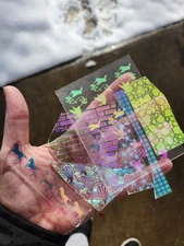 1 Lb Clear 90 Dichroic On Thin  Patterns Animals Solids