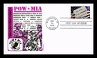 US COVER POW MIA NEVER FORGOTTEN FIRST DAY ISSUE PANDA CACHET