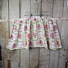 Vintage Floral Half Apron Cottagecore French Rose Language of Flowers Kitchen
