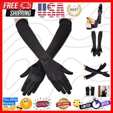 Long Opera Party Gloves for Women 1920s 20s Satin Gloves Costumes Elbow Lengt...
