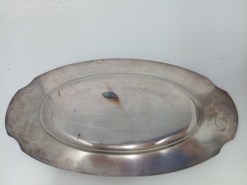 GEMEINSCHAFT Silber Teller Sauciere gestempelt 11945 auf der Unterseite mit Platte - Bild 15 von 24