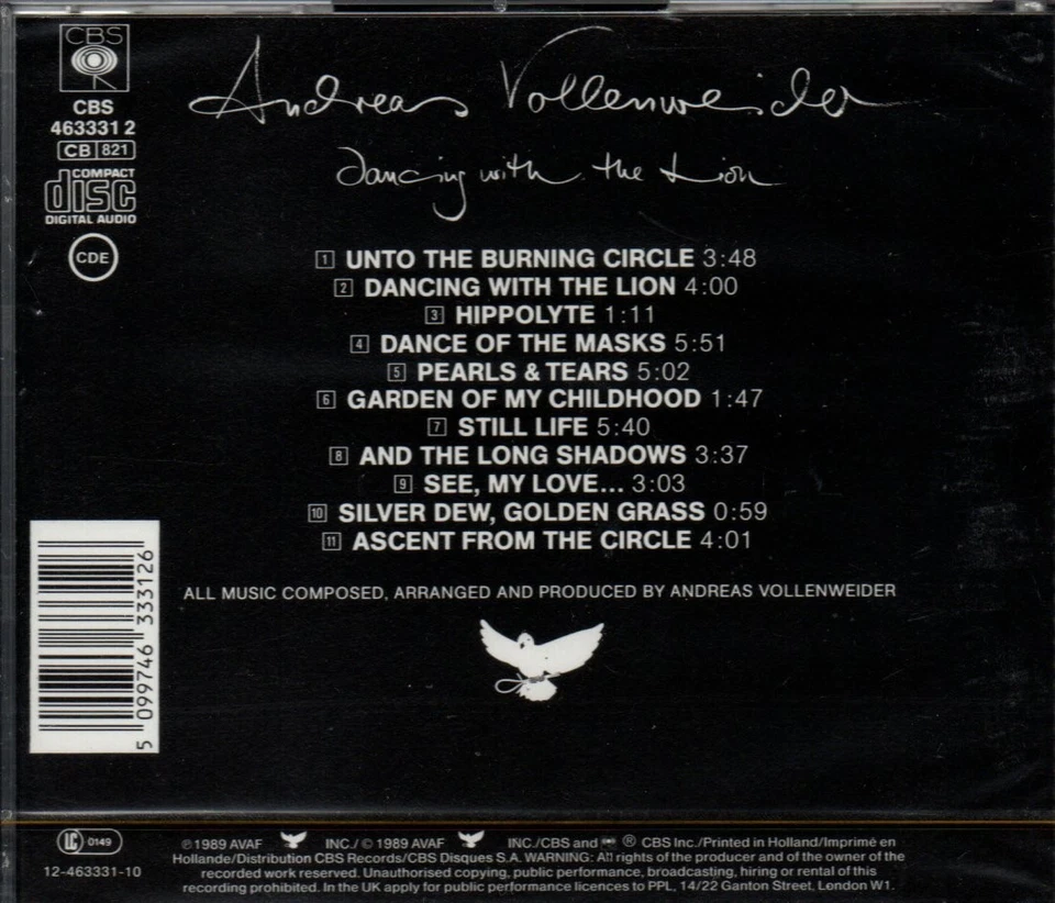 Andreas Vollenweider - Dancing With The Lion - CD - NEU - eincellophaniert - Bild 2 von 2