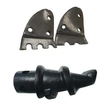 Auger Points For Post Hole Auger & 9" Serrated Auger Edges For Post Hole Digger