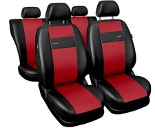 Kunstleder Autositzbezüge Sitzbezug Schonbezüge Rot Komplettset für Opel Mokka