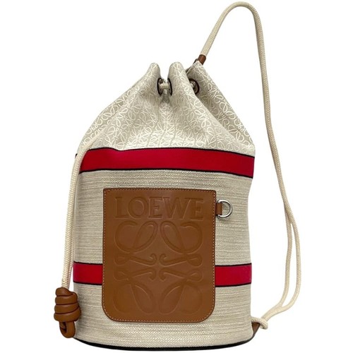 Loewe drawstring shoulder bag, sailor bag, natural white/brown, Paula's Ibiza,