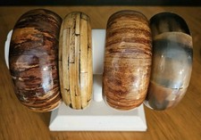Lot of 4 Chunky Bohemian Style Artisan Bangle...