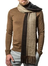 Men's Knit Striped Scarf Long Winter Scarf in an Elegant Presentation Gift Box