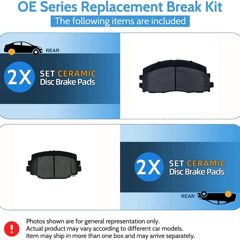 ​Front Pads & Rear Shoes For Chevy S10 GMC Jimmy Buick Century Regal 90s​ - Image 3 of 4