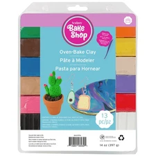 Sculpey Bake Shop Oven-Bake Clay 13/Pkg-Assorted Colors - 3 Pack
