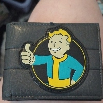 Fallout Vault Boy Black Wallet Card Holder with ID Window, Fallout Series