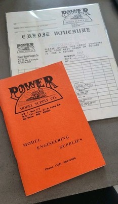 Vintage Power Model Engineering Supplies Catalog 1980s Signed Voucher Rare