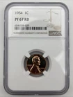 1954 Lincoln Wheat Cent NGC Proof 67 Red