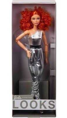 2022 Barbie Signature Looks Model #11 Curly Red Hair Original Body Type Doll