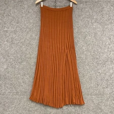 Dissh Skirt Womens Size Medium Brown Maxi Knit Ribbed Elastic Waist 50711
