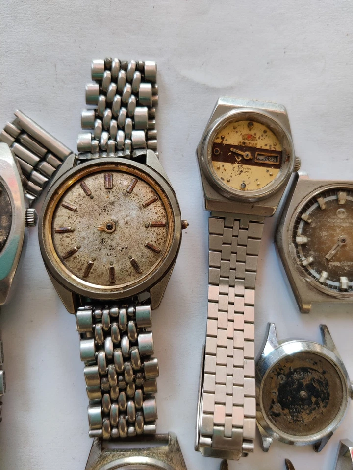 Lote de 16 relojes mixtos de colección - Reco automático, Oriente, Favre-Leuba, Westend piezas/reparación Foto 3 de 4