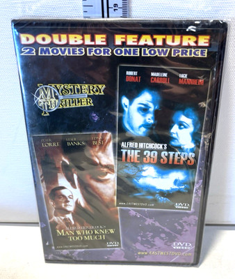 ''Man Who Knew Too Much'' & ''The 39 Steps'' Double Feature DVD Set- Sealed!
