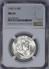1952-S Franklin Half Dollar 50c NGC MS63