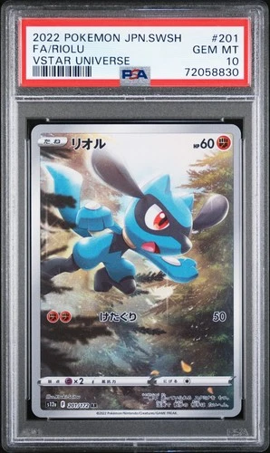 PSA 10 | Japanese | Riolu | 201/172 | Vstar Universe | 2022