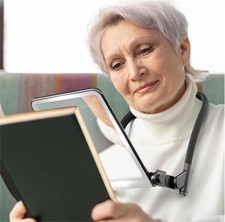 5X Large Reading Handfree Magnifying Glass w/ Light Flexible Gooseneck Magnifier