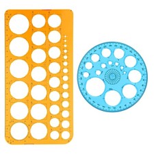 2 Pack Circle Template for Drawing, Round Stencil Templates Circle Dra
