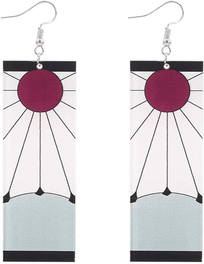 Pendientes Tanjiro Hanafuda Tanjiro Cosplay Pendientes Anime Joyería Accesorios