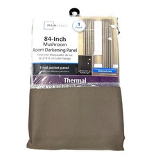 Mainstays Room Darkening Panel Taupe Color (Mushroom) 54 X 84” Curtain One Rod