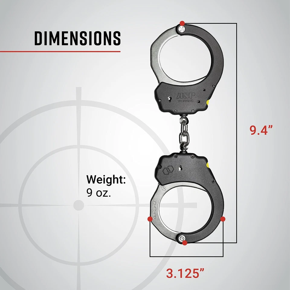 Ultra Plus Keyless Double-Locking Chain Handcuffs, Professional Grade Forged ... - Image 4 of 4