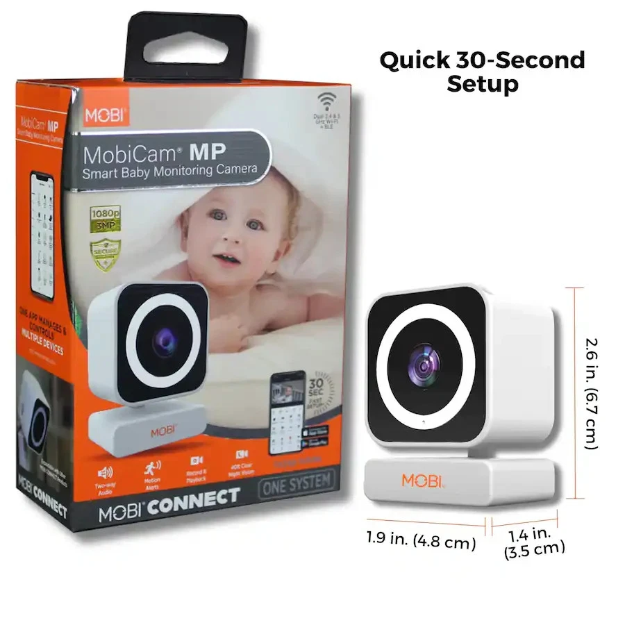 MOBI - Cam MP Smart Baby & Nursery Monitoring Camera, Indoor Security Camera ...
