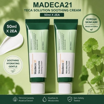 2-Pack Madeca21 TECA Solution Soothing Cream 50ml x2 Centella Korean Skincare