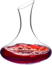 Wine Decanter, 1100Ml /37.2Oz Red Wine Decanter, Hand Blown Lead-Free Crystal Wi