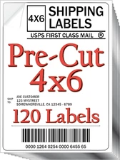 Pre-Cut 4X6 Shipping Labels | Work on Most Inkjet and Laser Printers | Just Load