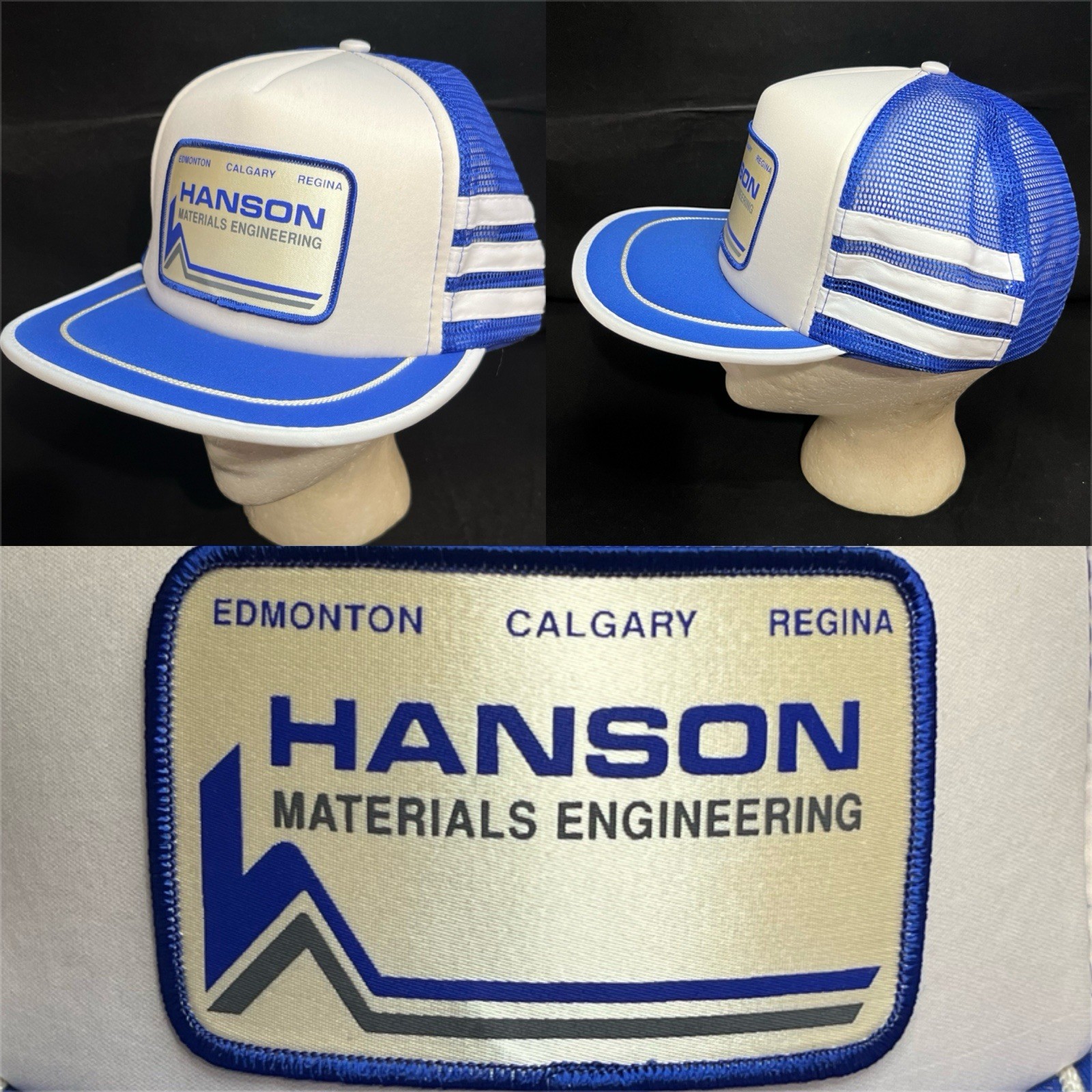 Vtg Hanson Materials Engineering Snapback Hat Edm… - image 1