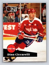 1991-92 Pro Set - Dino Ciccarelli #258 Washington Capitals Hockey Card