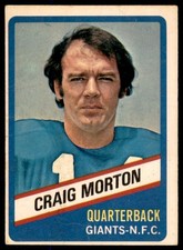 1976 Wonder Bread Craig Morton New York Giants #1 EX