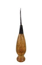 Antique Early 20th Century Peg Awl/scribe Turned Wood Handle