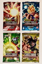 DRAGONBALL SUPER X4 BOOSTER SEALED CARD GAME DAWN OF THE Z-LEGENDS CON 12 KARTEN
