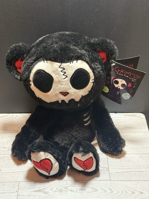 Grim Stitch Bear Plush Black Gothic by Gus Fink  New With Tags Plushie 14 