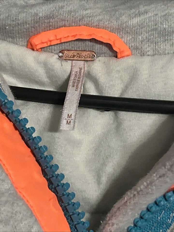 Free People Gabby Acogedora Parka Tejida Sudadera con Capucha Chaqueta Talla M Gris Foto 2 de 3